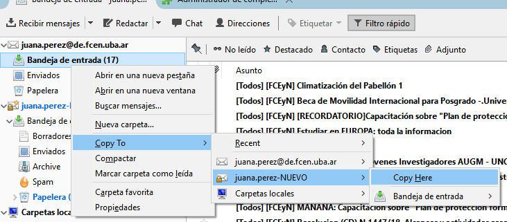 Como Modifico La Configuracion De Thunderbird Para El Nuevo Mail Uti Exactas