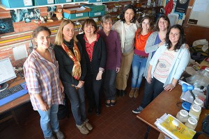 (De izq. a der.) Lucila Xaus, Cristina Daponte, Graciela Esnal, Mónica Palmieri, Fabiana Capitanio, María Laura Presta, Mariela Spinelli, Virginia García Alonso.