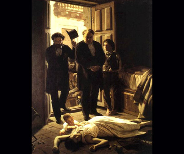 "Episodio de la fiebre amarilla". Juan Manuel Blanes. Museo Nacional de Artes Visuales, Montevideo
