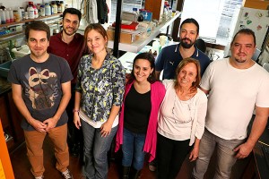 Agustin Sanguinetti, Axel Joel Rizzo, María Paula López-Fernández, María Susana Avella Grilla, Sara Maldonado, Hernán Burrieza y Leandro Martínez-Tosar. Foto: Exactas-Comunicación.