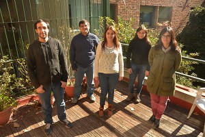 De izquierda a derecha: Pedro Cataldi, Lucas Bignone, María Sol Rosito, Susana Pedrosa, Celeste Artale